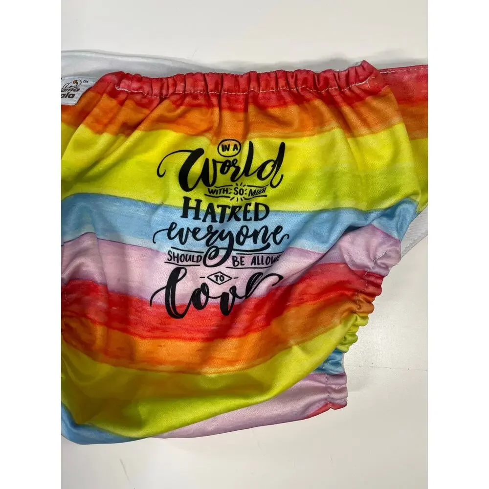 Mama Koala Reusable Cloth Diapers Rainbow Lot Pocket Snap One Size 3 Pack